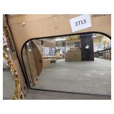 Black framed wall mirror 36inx24in