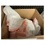 Misc box lot rolls of white trash bags