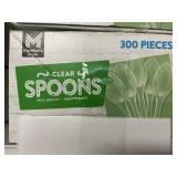 Clear spoons 300 pcs