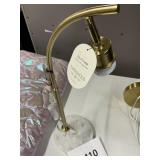 Threshold table lamp-gold/marble-NO shade