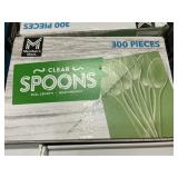 Clear spoons 300 pcs