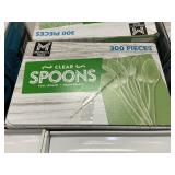 Clear spoons 300 pcs