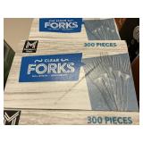 Clear forks 300pcs
