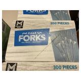 Clear forks 300pcs