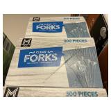 Clear forks 300pcs