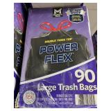 Power Flex large trash bags 90 ct