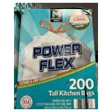 Power Flex tall kitchen bags 200 ct
