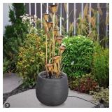 Outdoor calla lily fountain