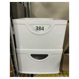 2- Plastic organizing bins
