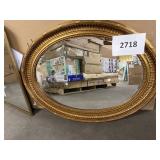 Gold framed wall mirror33inx26in