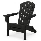 Polywood adirondack chair - black