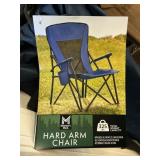 Hard arm chair- blue