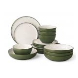 16pc Textured dinnerware set