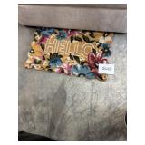 Hello door mat 35inx22in