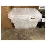 3ct Clear totes & lids 26inx18in