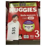 Huggies 192 diapers size 3
