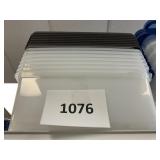 8 ct Clear & gray lids totes -small