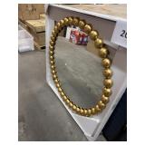 3ft Round gold wall mirror