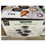 Non-stick Hybrid ceramic cookware set 10pcs -Used