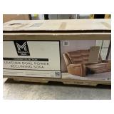 Cooper Coll leaher dual power reclining sofa