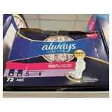 Always ultra thin 72 pads