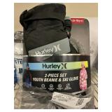 Hurley 2-pc youth beanie & ski glove set M 8-10