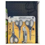HD scirrors & box cutter 4pcs