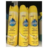 Pledge lemon polish 3 cans