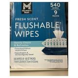 Flushable wipes 540ct