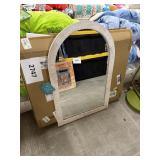 Wicker style wall mirror 30inx20in