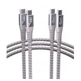 Ultra power USB type C charge sync 2 pk cables