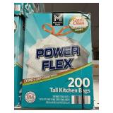 Power Flex tall kitchen bags 200 ct