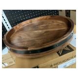 18in Acacia wood lazy susan