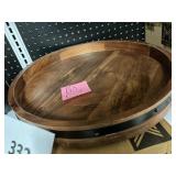 18in Acacia wood lazy susan
