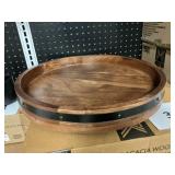 18in Acacia wood lazy susan