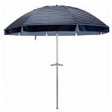Beach umbrella indigo sky