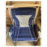 Oversized directors chair w/ cup holder-blue