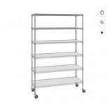 Seville 6-tier HD wire shelving -granite