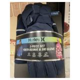 Hurley 2-pc youth beanie & ski glove L 10-13