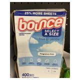 Bounce dryer sheets 2-400 sheets