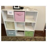 9 ct Cubby stand w/ 4 totes 36inL11inW36inH