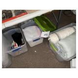 4 ct Totes & lids- pillows-markers-fabric-misc