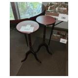 2-Matching round pedalstol stands 11inDx29inH