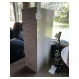 5 Drawer metal file cabinet 60inHx18inWx26inD