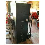 5- Drawer metal black file cabinet