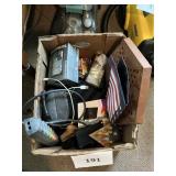Misc box lot- Garmin- multi outlet-misc
