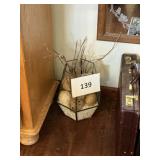 Slag glass vase-decor