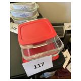 Pyrex baking dishes & lids 3 ct