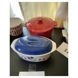 2- Stoneware cookware pcs w/ lids
