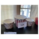 Set of 5 Popcron bowls